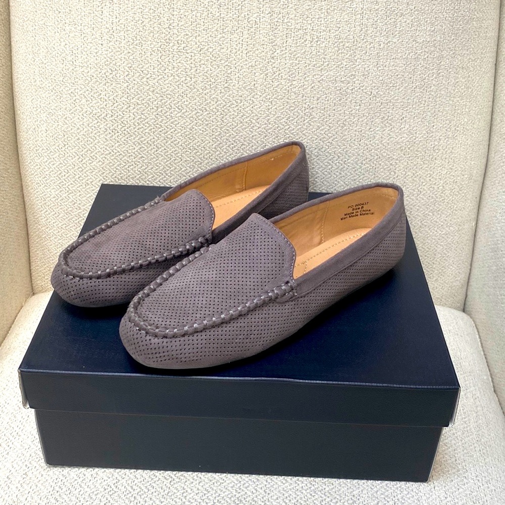 NWOT Jane Perforated Suede Loafers